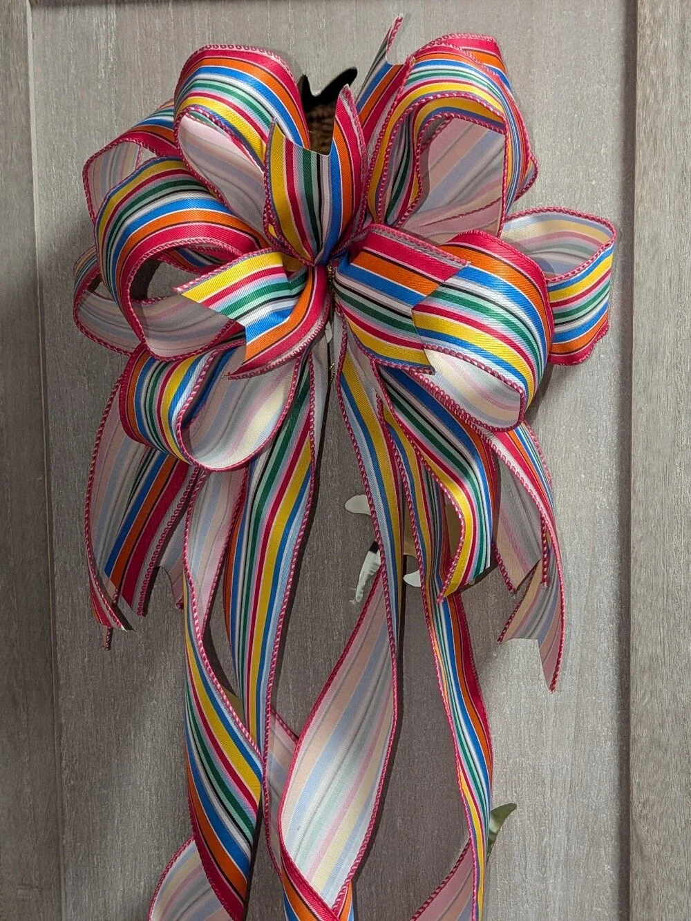 Bright Rainbow Striped Decorative Bow Rainbow Mexican Party Decor